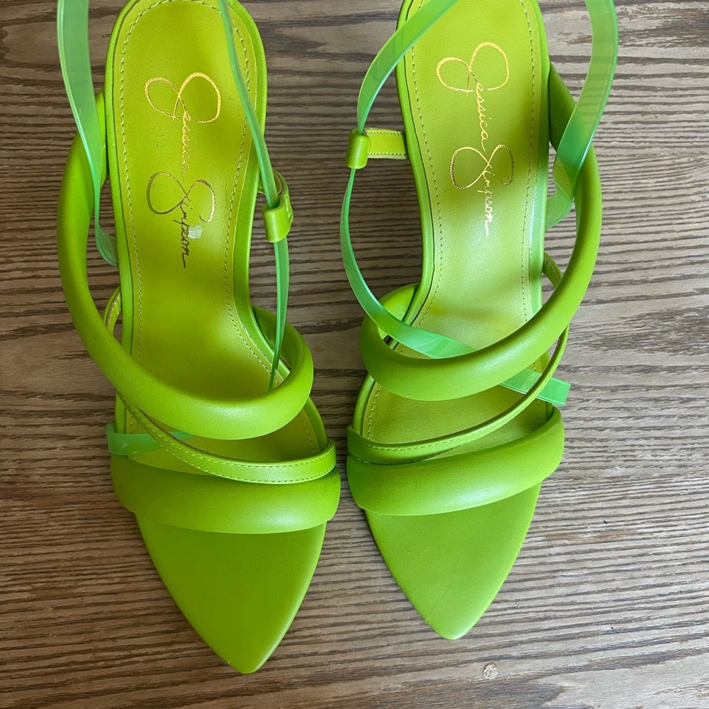 Jessica Simpson Lime Green Strappy Heels